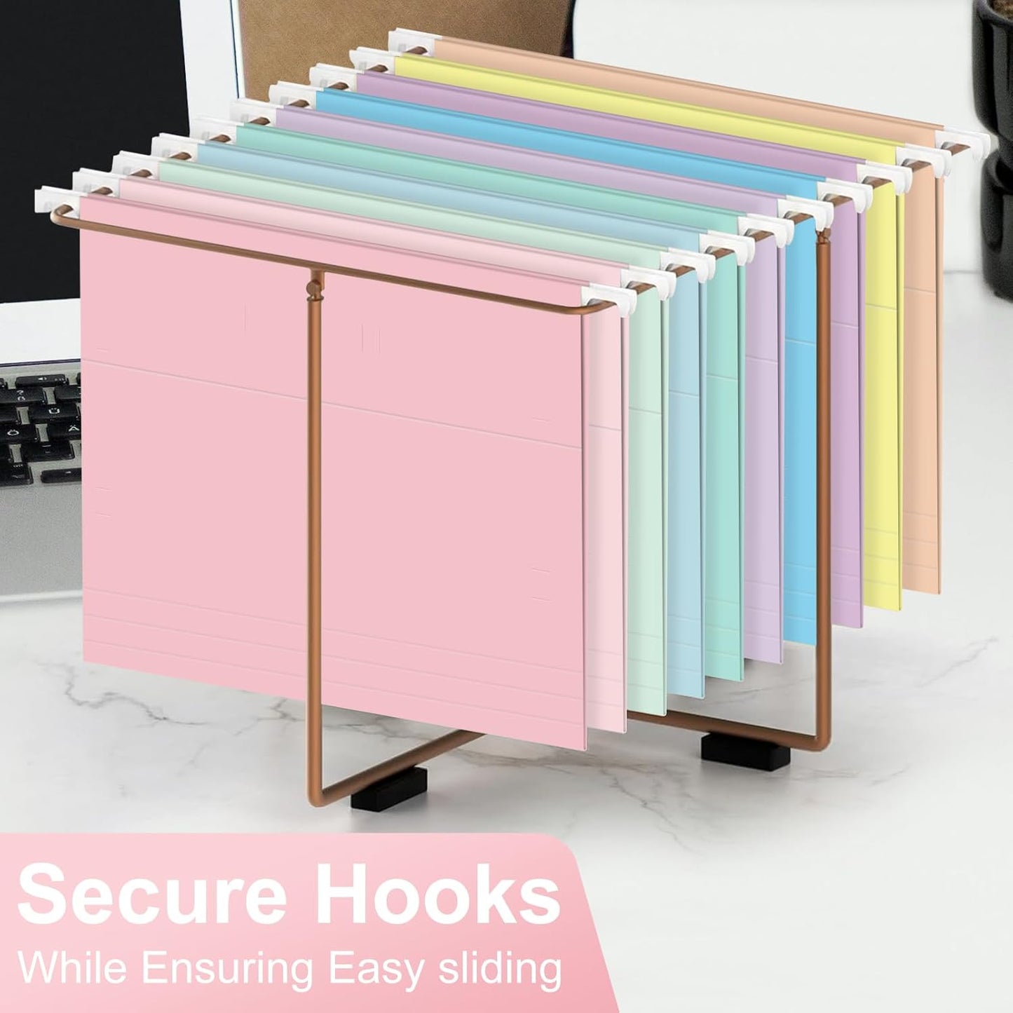 Hanging File Folders, 60 Pack Letter Size Hanging File folders with 1/5-cut Tabs, Stay Organized for Your Home and Office Bulk File, Documents and Paper, Macaron 10 Colors