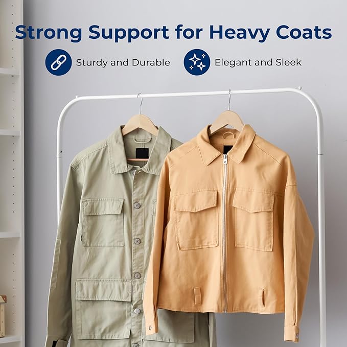 SereneLife 20 Pack Wooden Coat Hangers – Durable Suit Hangers with 360° Swivel Hook & Notches – Slim Design for Shirts, Jackets, Dresses, and More