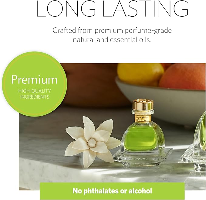 AGRARIA AirEssence & PetiteEssence Flower and Reed Diffuser Set, Luxury Home Fragrance Set, Scented Oil Reed Diffuser Gift for All Occasions