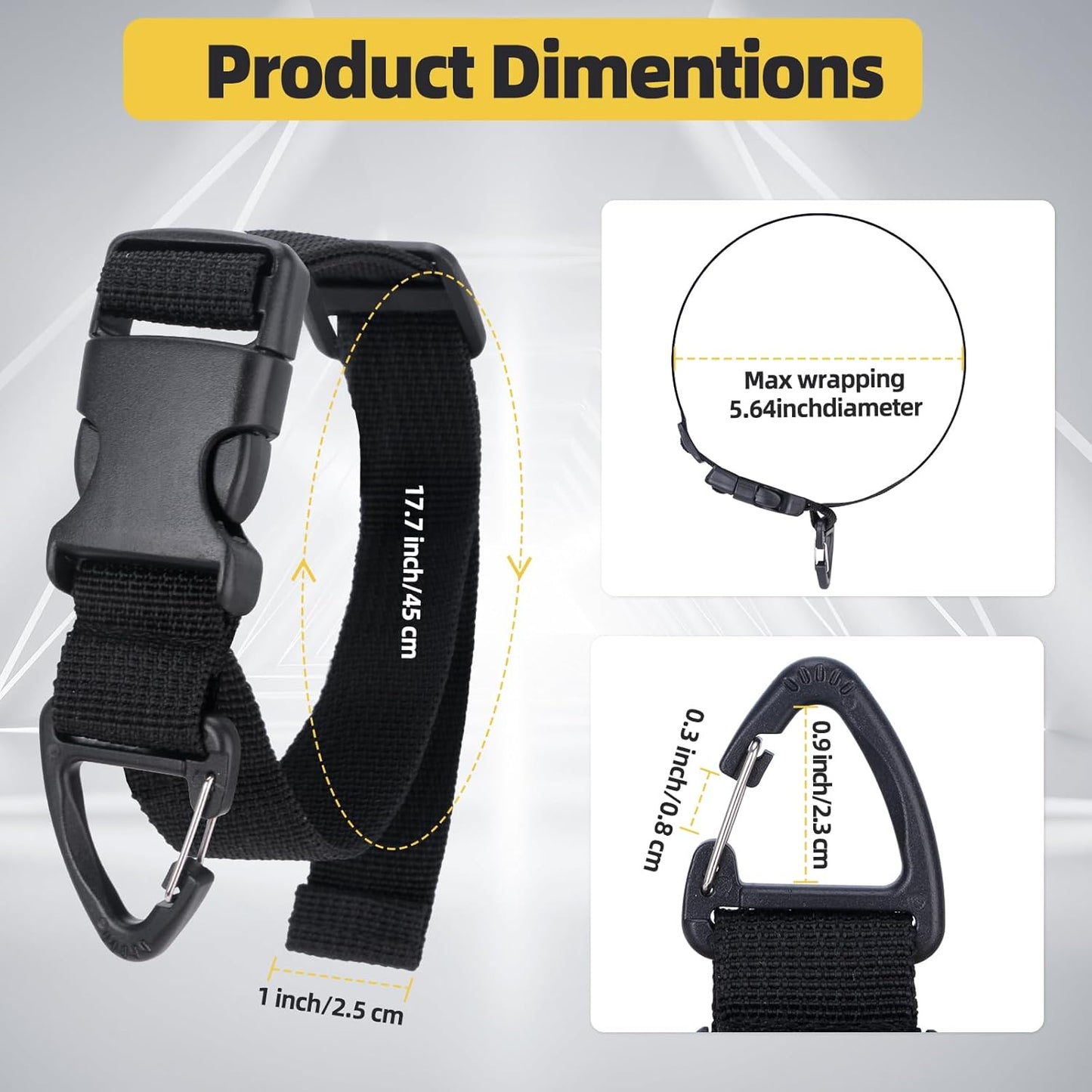 17 Inch Extension Cord Holder Organizer with Triangle Clips for Garage Organization and Storage, Adjustable Heavy Duty Storage Straps for Men Workshop (9)