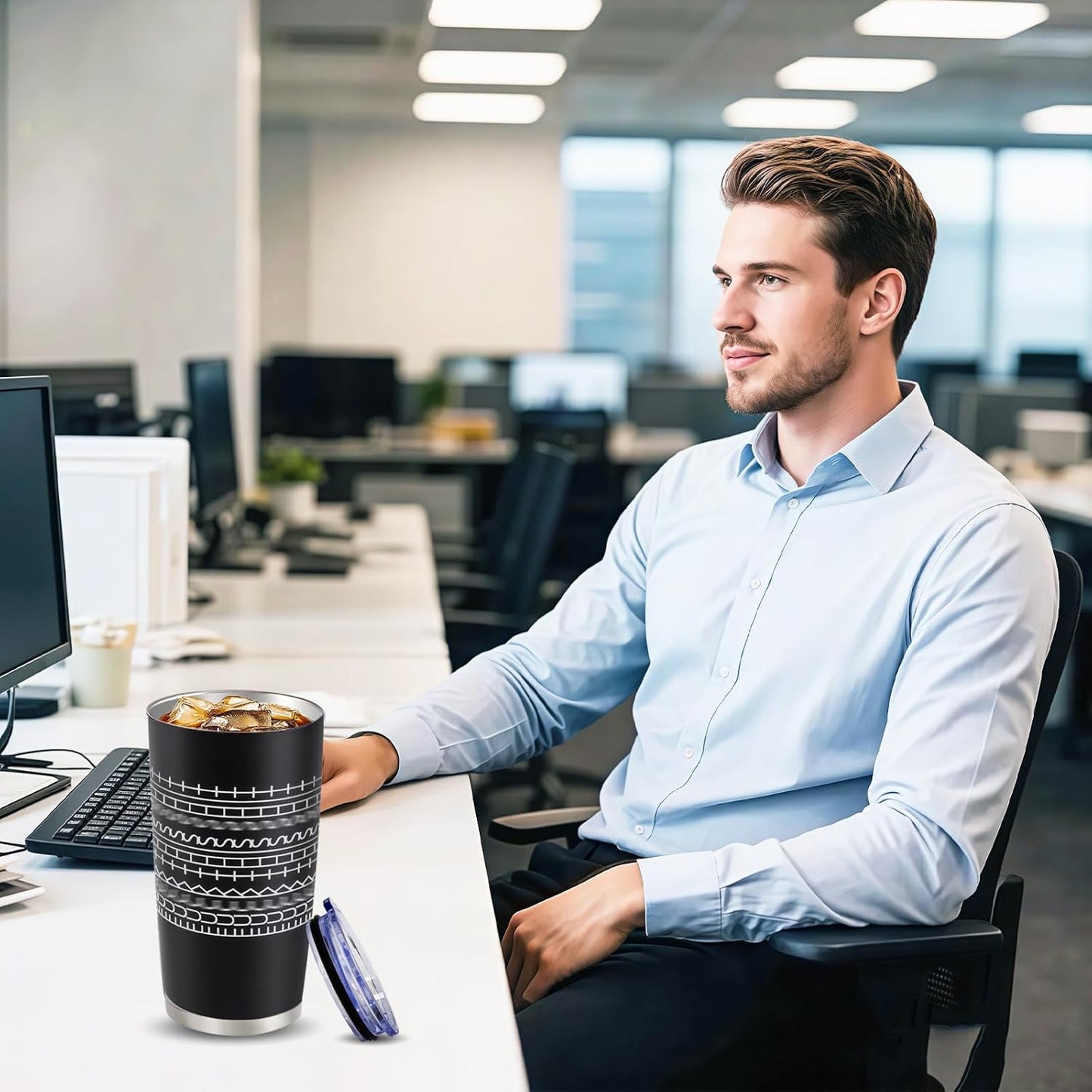 Hidden Message Coffee Mug 20oz, Gift for Work Bestie, Funny Coffee Mug, Modern Coffee Lover Gift for Friends, Family, Coworkers (Black)