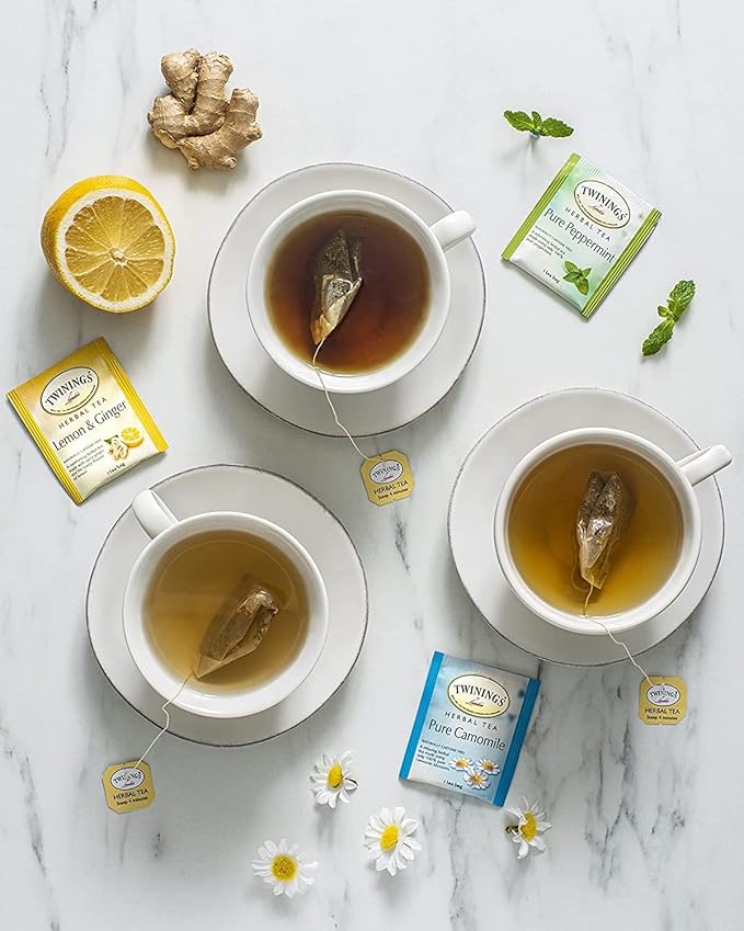 Twinings Pure Peppermint Herbal Tea Bags, 20 Count (Pack of 3)