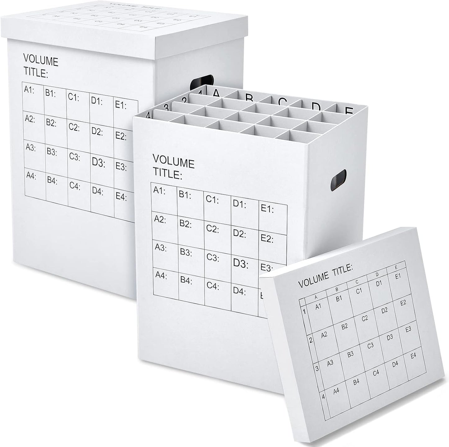 PerKoop 2 Pack Blueprint Holder Storage Organizer for Storing Poster Anchor Charts 40 Slots 25 x 17.7 x 14.2 Inch Blueprint Roll File Holder for Architectural Map School Office Home Items