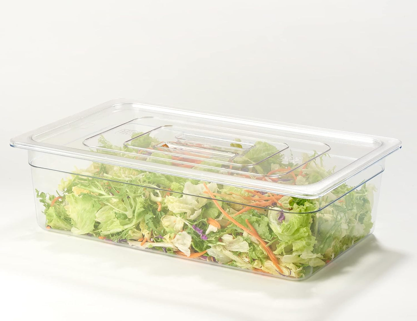 CURTA 6 Pack Food Pan Lids, Full Size NSF Polycarbonate Cover with Handle, Plastic Clear