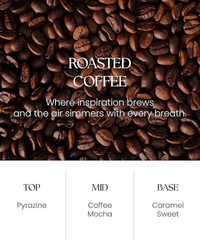 M&SENSE Roasted Coffee Reed Diffuser Set - 8.79fl oz Home Fragrance Non-Toxic Reed Diffuser for Home, Long Lasting Air Freshner Gifts for Bathroom Bedroom Fragrance Decor