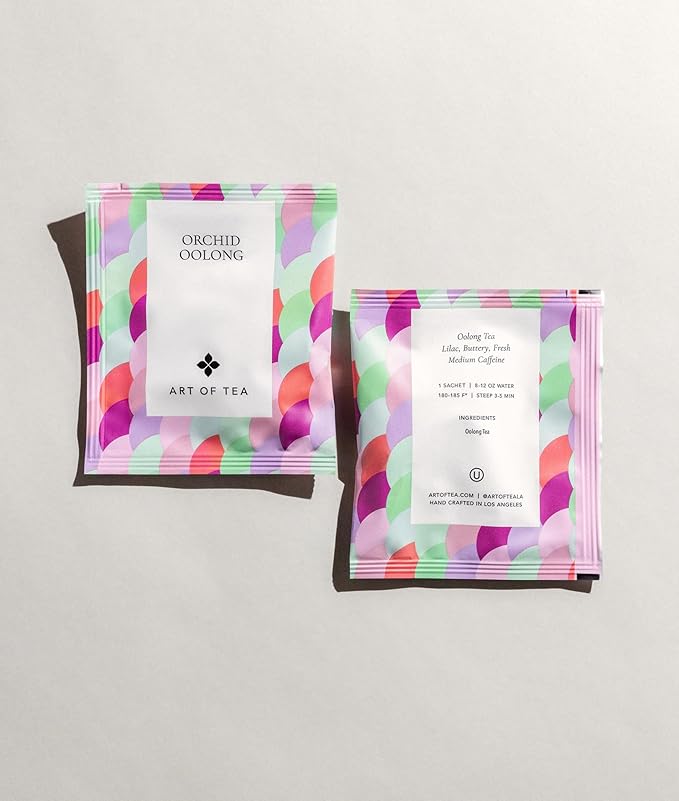 Art of Tea | Orchid Oolong Tea Bags | 50 Eco Friendly Pyramid Tea Bag Sachets