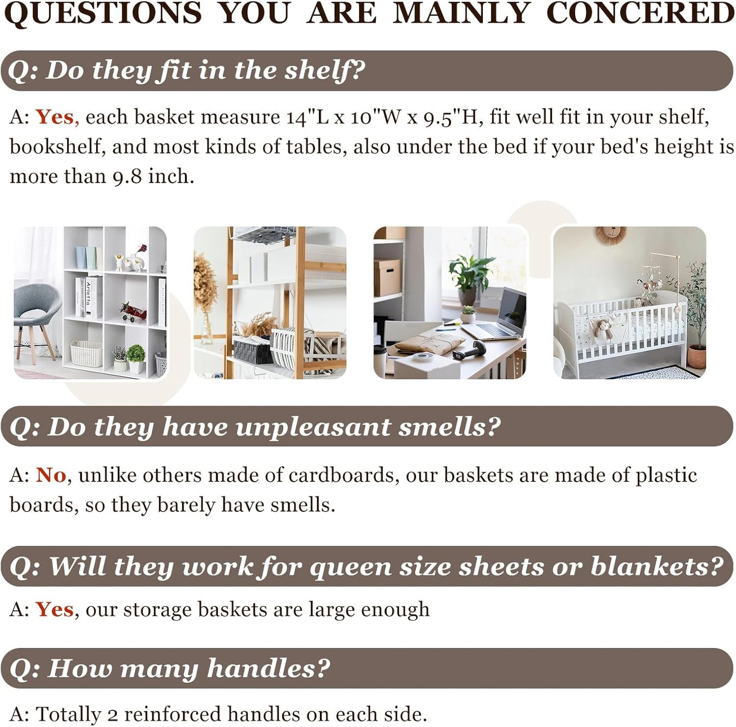 Criusia Large Storage Baskets 8 Pack Versatile Fabric Storage Bins for Closet Cabinet Wardrobe Nursery Pantry | Nursery Organizer Bins for Baby Diaper Toys Clothes | Housewarming Mothers Day Gift