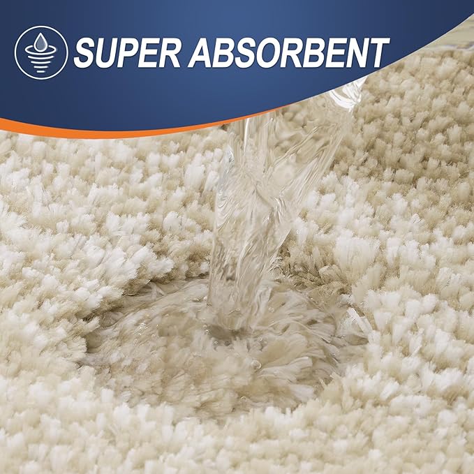 OLANLY Bathroom Rugs Mat 30x20, Extra Soft Absorbent Microfiber Bath Rugs, Rubber Backing, Quick Dry, Machine Washable Bath Mats for Bathroom Floor, Tub and Shower, Home Decor Accessories, Tan