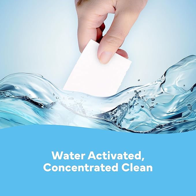 Tru Earth Compact Dry Laundry Detergent - Up to 128 Loads (64 Sheets) - Paraben-Free - Original Eco-Strip Liquidless Detergent, Travel - Fresh Linen | Packaging May Vary