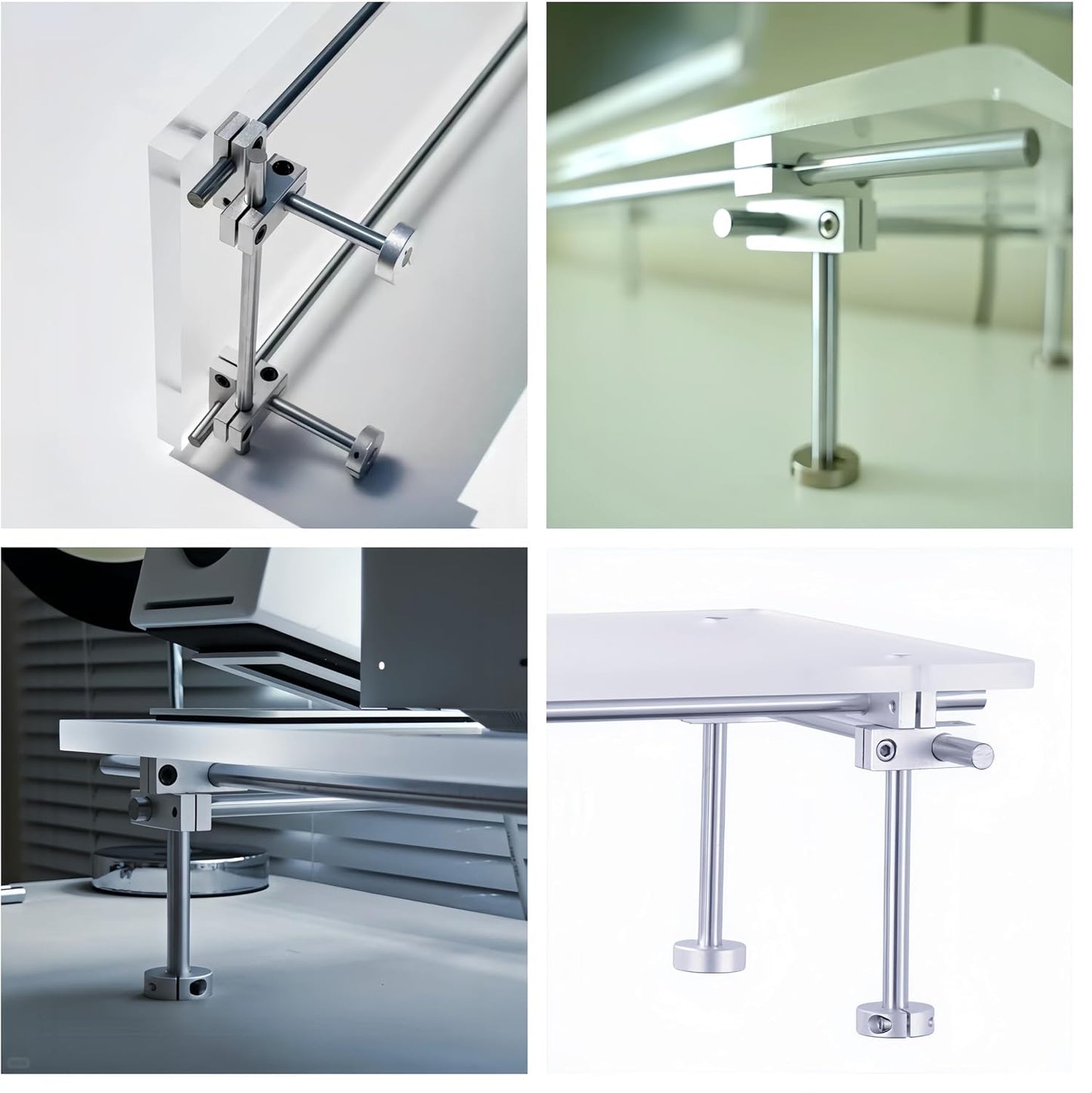 Desk Organizer and Accessories, Computer Monitor Stand for Desk, 23.6" Diy Acrylic Monitor Riser for Desk Accessories