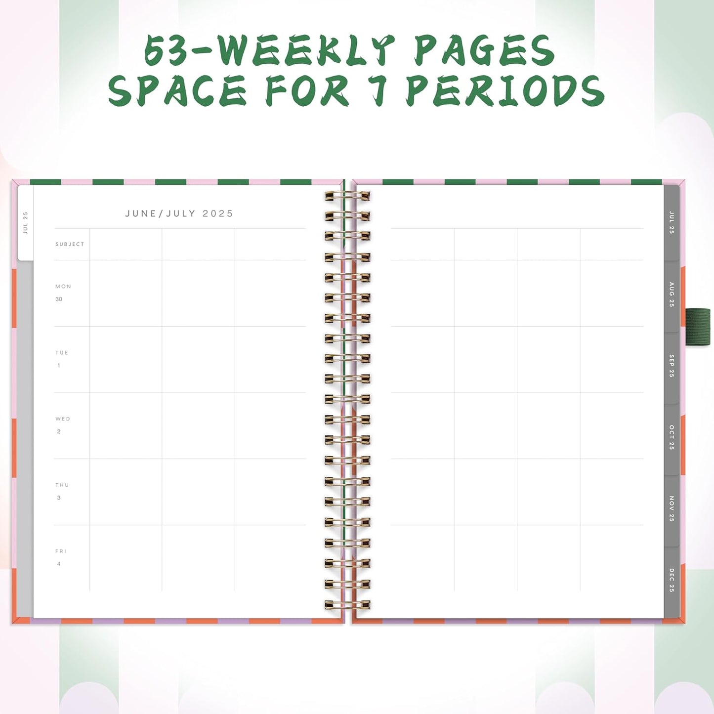 And Per Se Teacher Planner 2025-2026 Academic Year -Teacher Lesson Planner from July 2025 to June 2026, 8.5" x 11", Weekly & Monthly Planning for Teachers with Monthly Tabs, Stickers (Color Block)