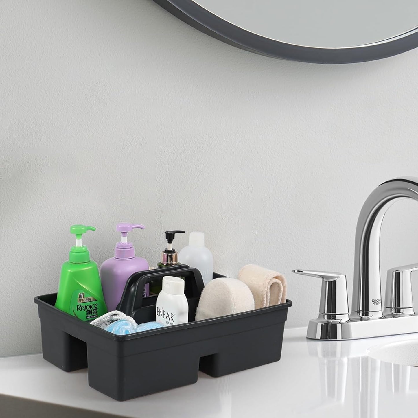 6-Pack Plastic Cleaning Caddy Organizer with Handle, Carry Caddy for Cleaning Products