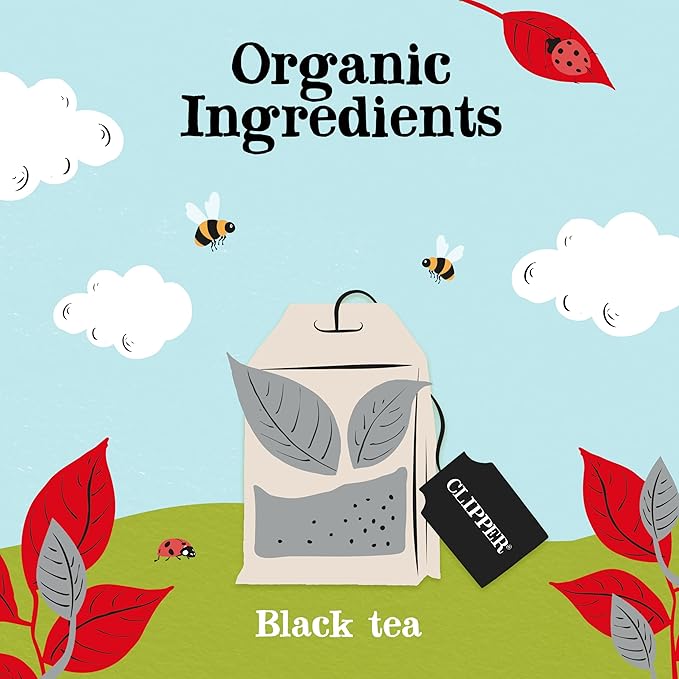 Clipper Tea, English Breakfast Assam Blend, Fairtrade, Organic, Plant-Based, Caffeinated British Tea, 4 Pack, 320 Unbleached Tea Bags