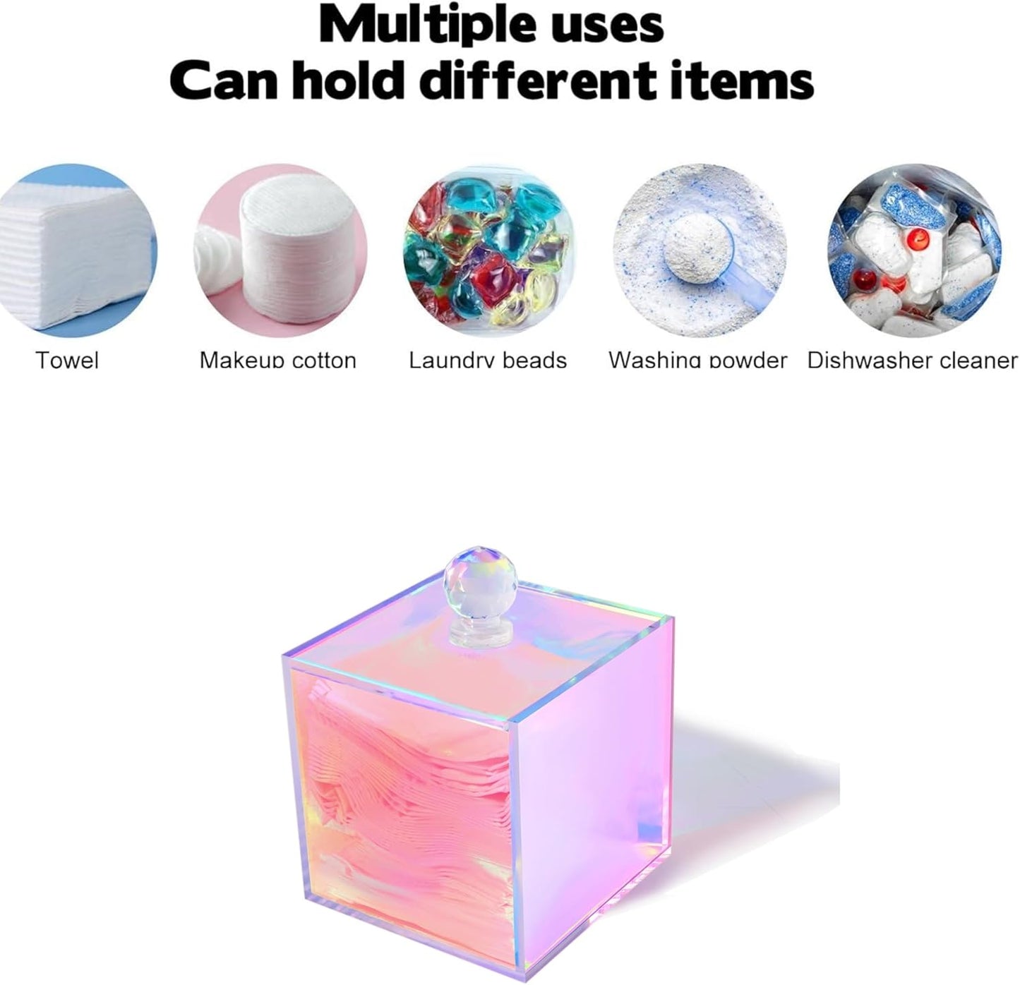 Acrylic Box with Lid Clear Display Case Gift wrap Boxes Prism Box Transparent Square Cube Storage Organizer Containers for Wedding,Birthday