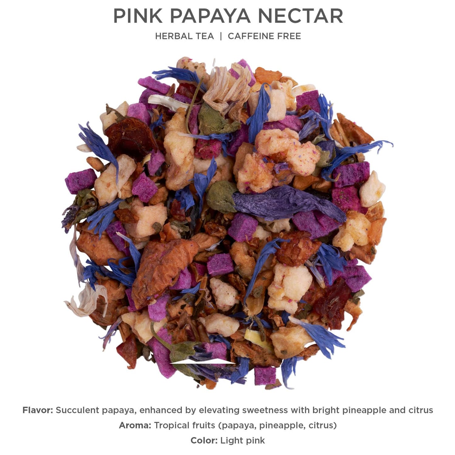 Tea Forte Pink Papaya Nectar Premium Loose Leaf Caffeine-Free Herbal Tea Blend Canister, Makes 35-50 Cups