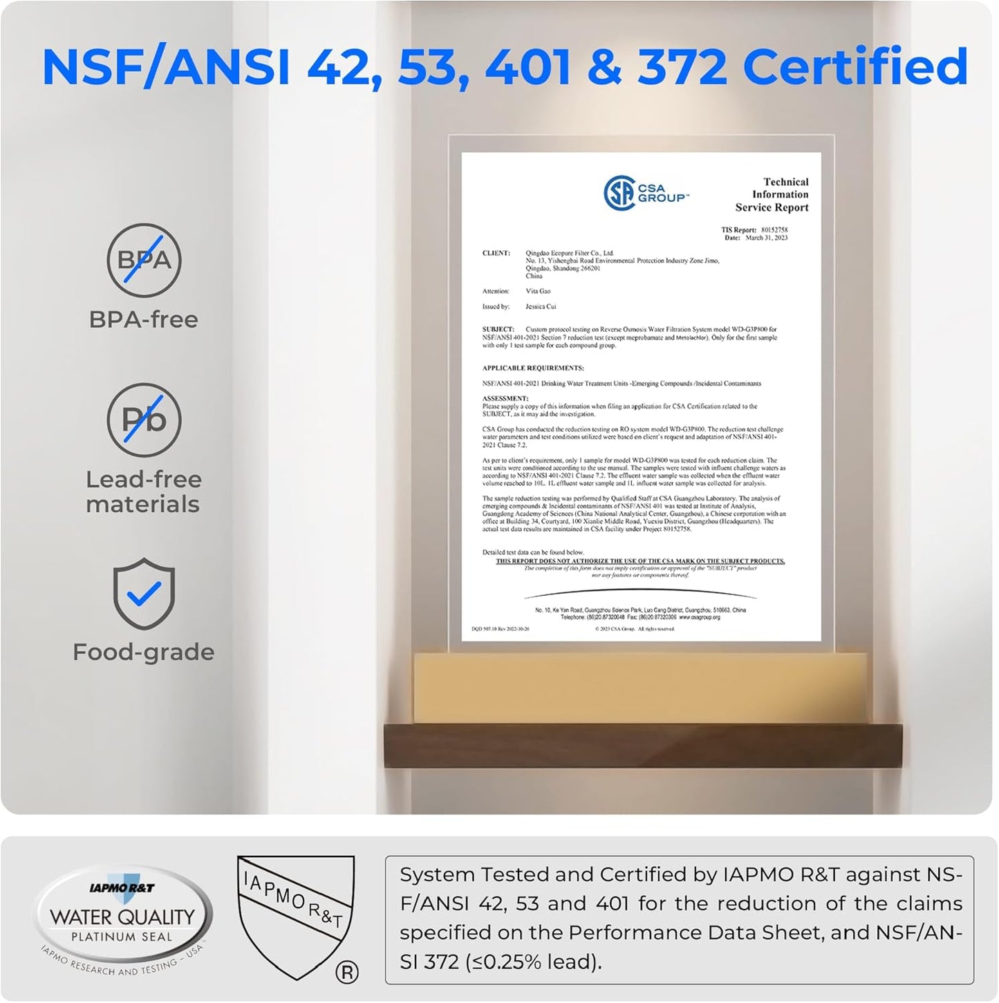Waterdrop Compact Electric Water Filter Pitcher, 200-Gallon Rechargeable Instant Powerful Dispenser, NSF/ANSI 42&53&401, Reduce PFAS, Lead, Chlorine, 14-Cup, Blue, with 1 Filter, Does not Lower TDS