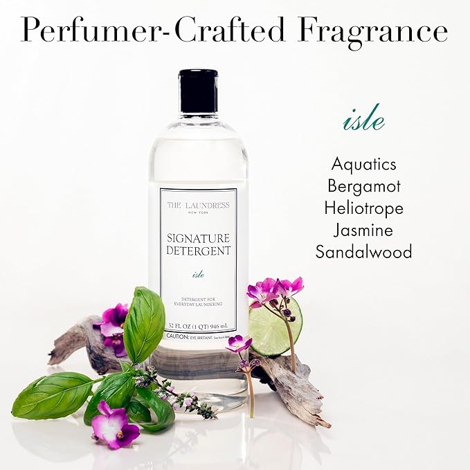 The Laundress Signature Isle Detergent, Coastal Inspired Scent, Concentrated Laundry Detergent Liquid, Tough on Stains, Isle Scent, 32 oz.
