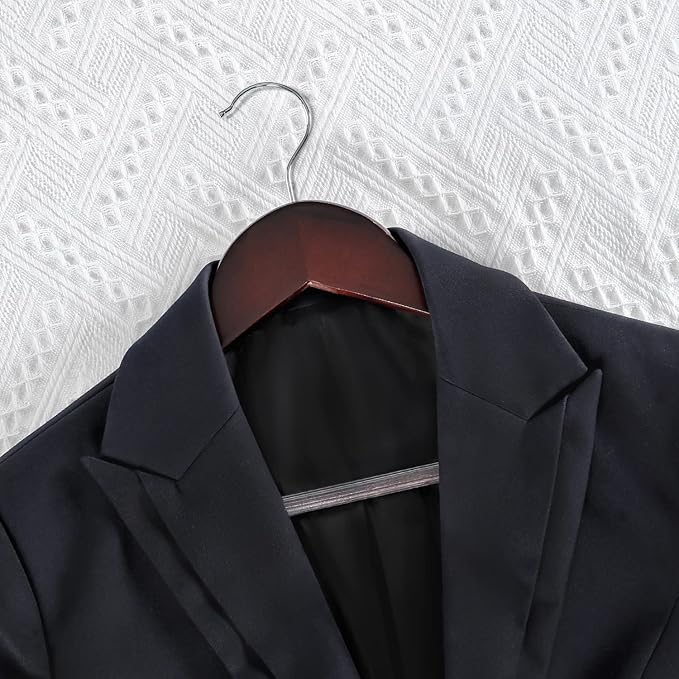 TOPIA HANGER Wooden Coat Hangers 30 Pack, Cherry Wood Suit Hangers with Non Slip Pants Bar, 360° Swivel Hook and Shoulder Notches for Camisole, Jacket, Pants, Smooth Finish Clothes Hangers - CT34M30