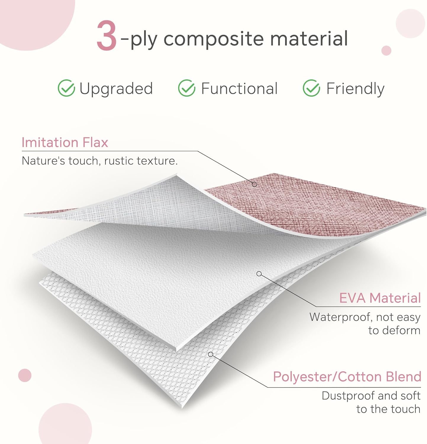 Cube Storage Baskets 6 Pack, 11x11 inch Foldable Cube Storage Bins with Leather Handles for Shelf Closet Nursery Toys (White/ Pink)