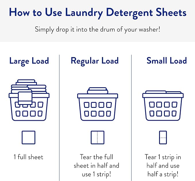 The Clean People Laundry Detergent Sheets - Laundry Soap - Ultra Concentrated, Recyclable Packaging, Stain Fighting - Peppermint, 32 Pack