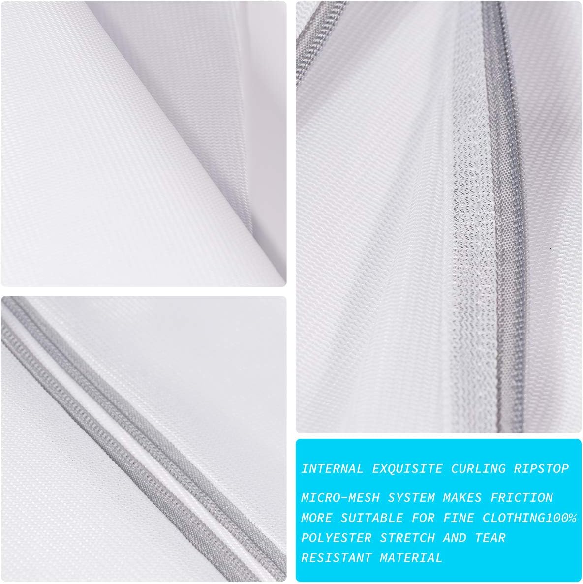 Mesh Wash Bag for Washing Machine-Supper Zipper Net Laundry Bag for Travel,Lingerie,Sweater,Garment,Undergarment,Pack of 2 (20 Inch X 24 Inch)