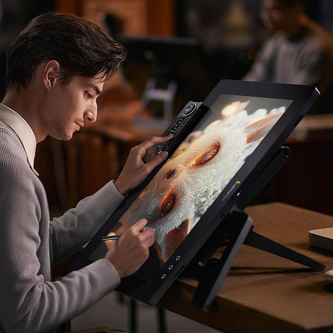 Xencelabs Pen Display 24, Drawing Tablet with 4K Screen Monitor, 99% Adobe RGB Graphic Drawing Display with 40 Customizable Quick Keys, 2 Battery-Free Pens, 8192 Levels Pressure for Win/Mac/Linux