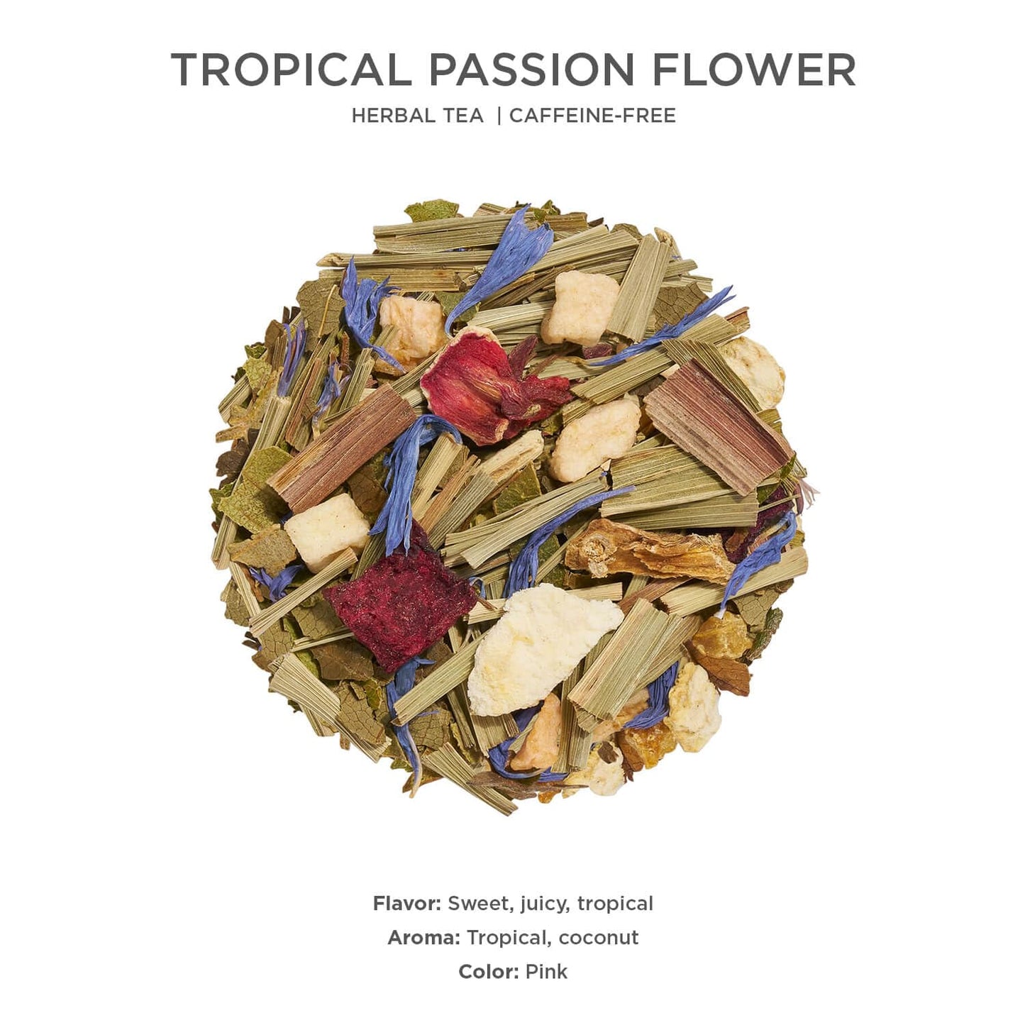 Tea Forte Tropical Passion Flower Premium Loose Leaf Caffeine-Free Herbal Tea Blend Canister, Makes 35-50 Cups