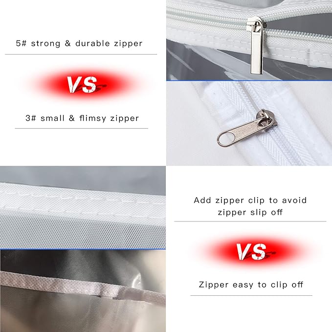 Zilink Hanging Garment Bags for Storage 54 inch 2Pack Large Garment Rack Cover Suit Bags Organizer Hanging Clothes Cover for Suit Coats Jackets Dress Closet Storage