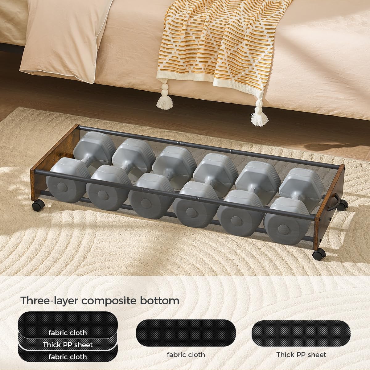 Under Bed Storage with Wheels, XXXL Larger Under Bed Drawers On Wheels, 39.4'' Lengthen Under Bed Shoe Organizer, Storage for Shoes Clothes