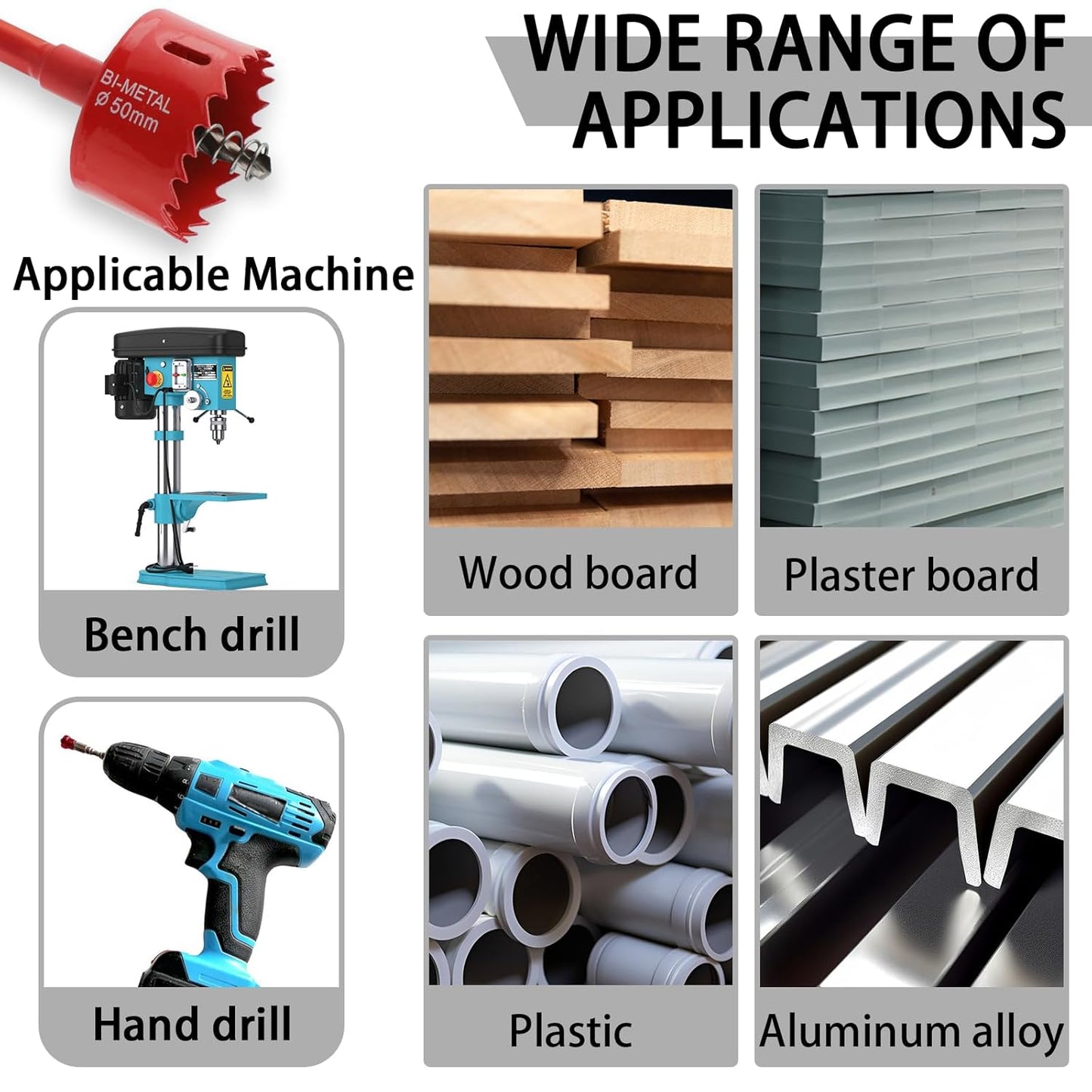 2 Inch(50mm) Desk Grommet,12 Pieces Wire Grommet, Desk Hole Cover for Cables with Hole Saw,Plastic Cable Cord Wire Hole Cover for Desk, Table,Cabinet,Countertop and Other Furniture(Black)