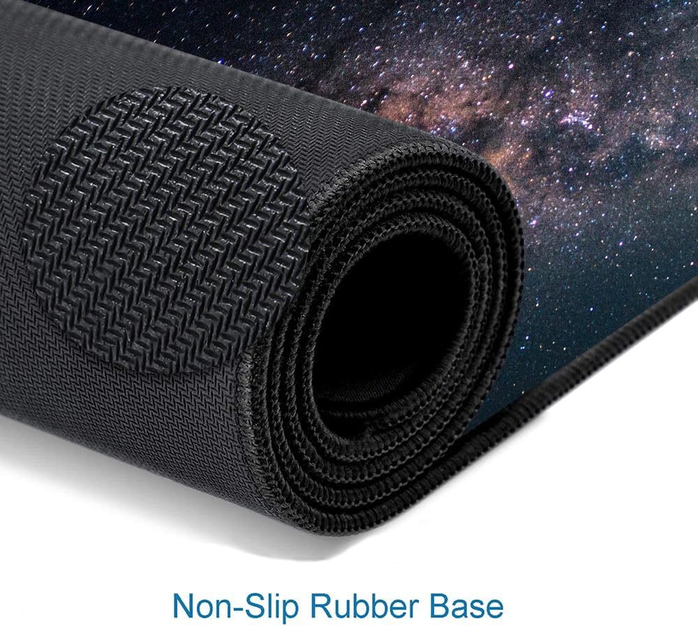 Large Gaming Mouse Pad with Stitched Edges, Galaxy Desk Mat, Extended XL Keyboard Pad, Non-Slip Rubber Base Desk Pad for Keyboard and Mouse, 31.5X11.8 inch
