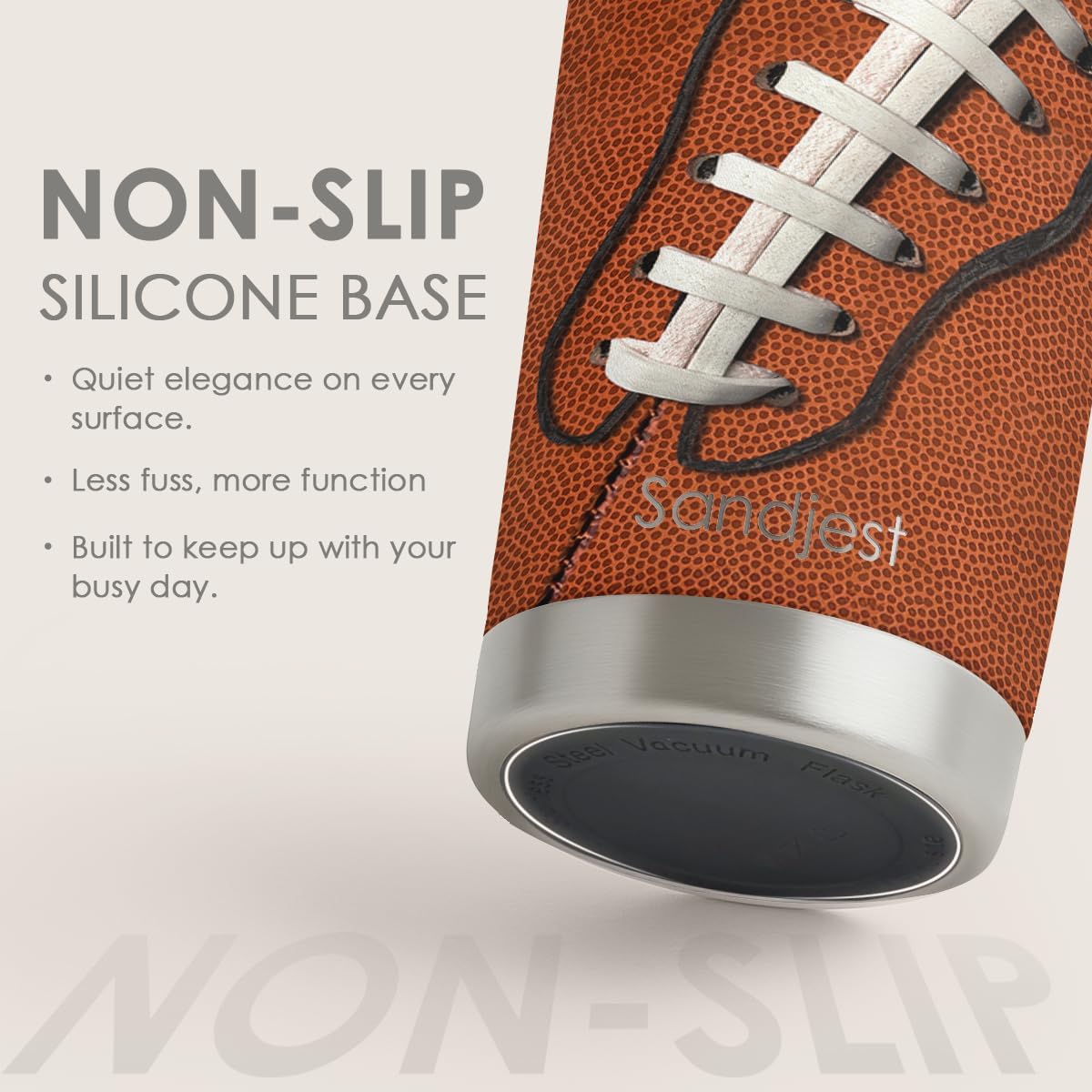 SANDJEST Football Tumbler 20oz Stainless Steel Insulated, Travel Coffee Cup, Sport Tumblers Gifts for Football Lovers, Men Women, Coach, Birthday, Christmas