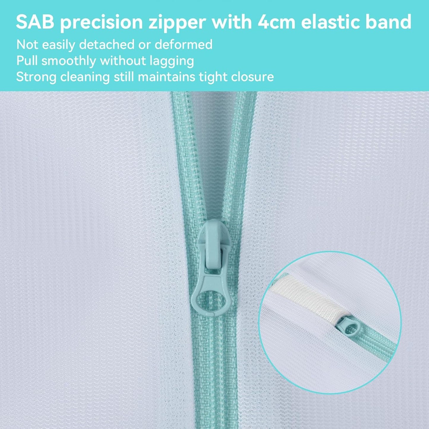 OTraki Mesh Laundry Bag for Delicates 20x24 inch Mesh Wash Bag for Washing Machine Zippered Net Laundry Bag for Bra Underwear Wash Bag Travel Camping College Dorm Home White