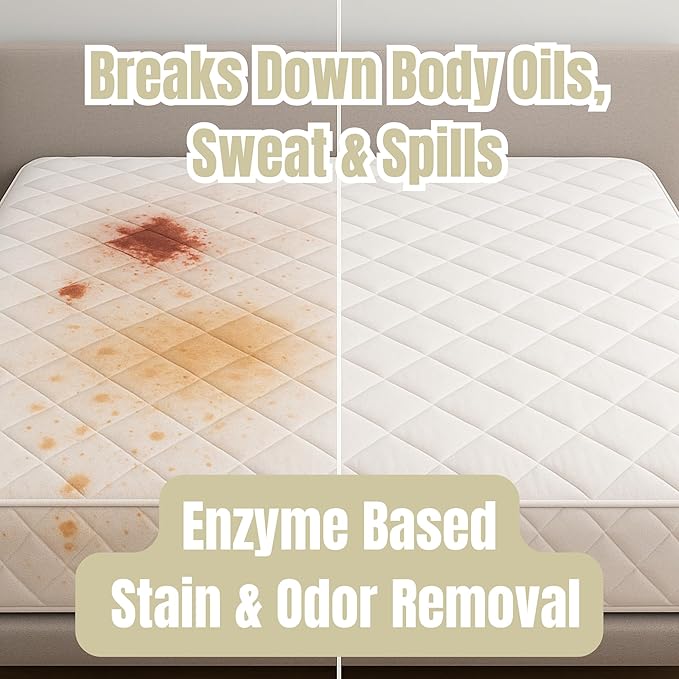 Geode Mattress Cleaner & Deodorizer – Natural Enzyme Formula for Stain & Odor Removal, Sweet Lavender Aroma, Eco-Friendly & Non-Toxic, Safe for All Fabrics (32fl oz)