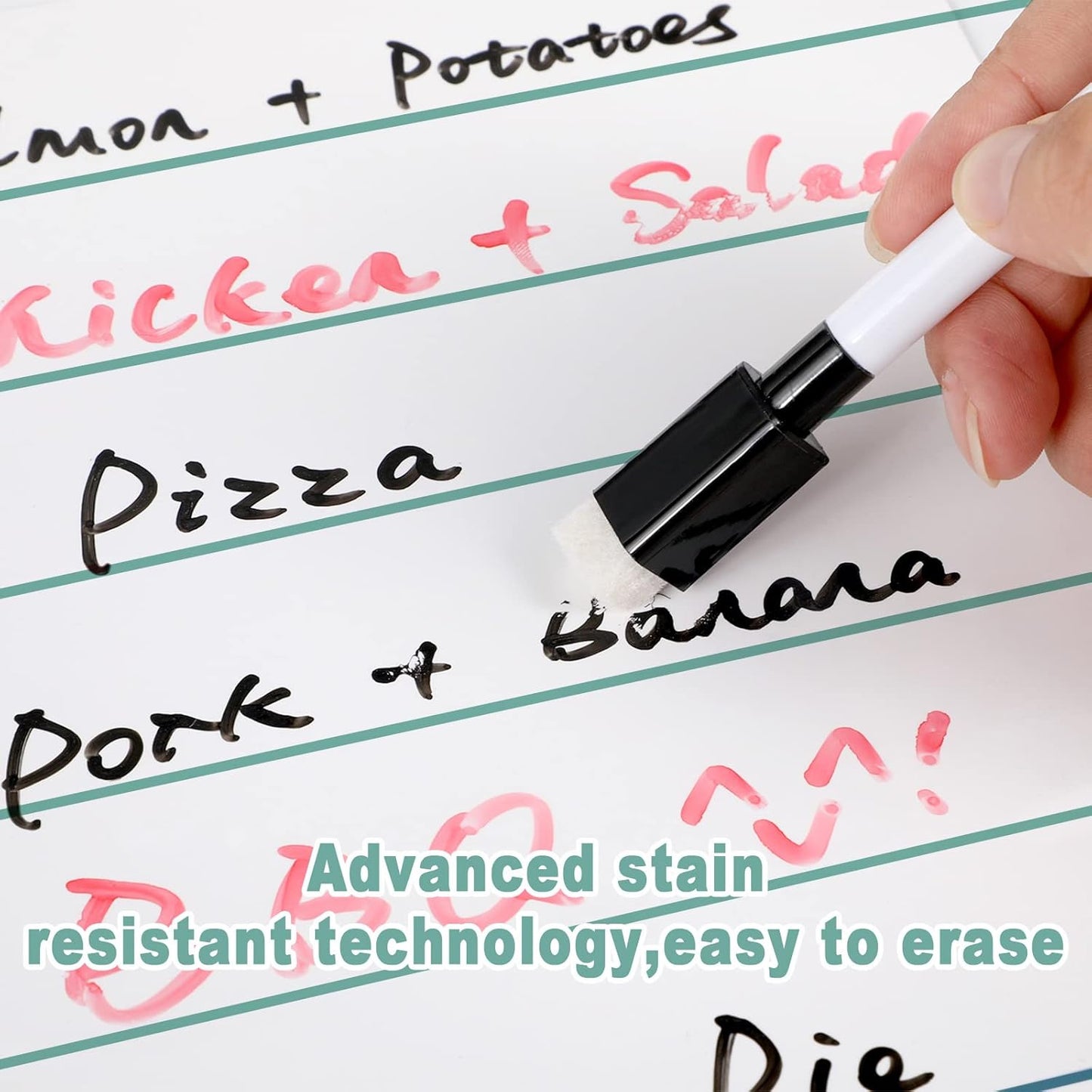 Outus 2 Pieces Magnetic Weekly Dry Erase Boards Erasable Weekly Calendars Whiteboard Planners with 2 Pieces Markers for Office, Home, School Supplies (Flower Style)