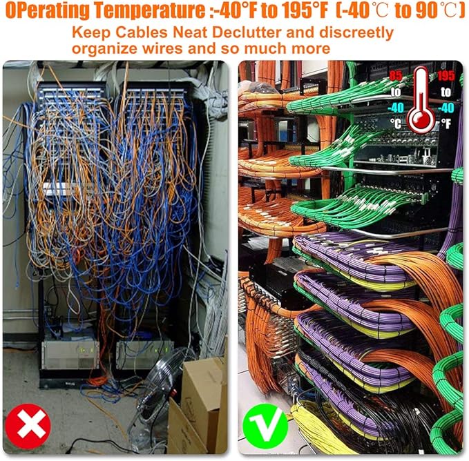 Cable Zip Ties,500 Packs Self-Locking 4+6+8+10+12-Inch Width 0.16inch Nylon Cable Ties,Perfect for Home,Office,Garage and Workshop (Black)