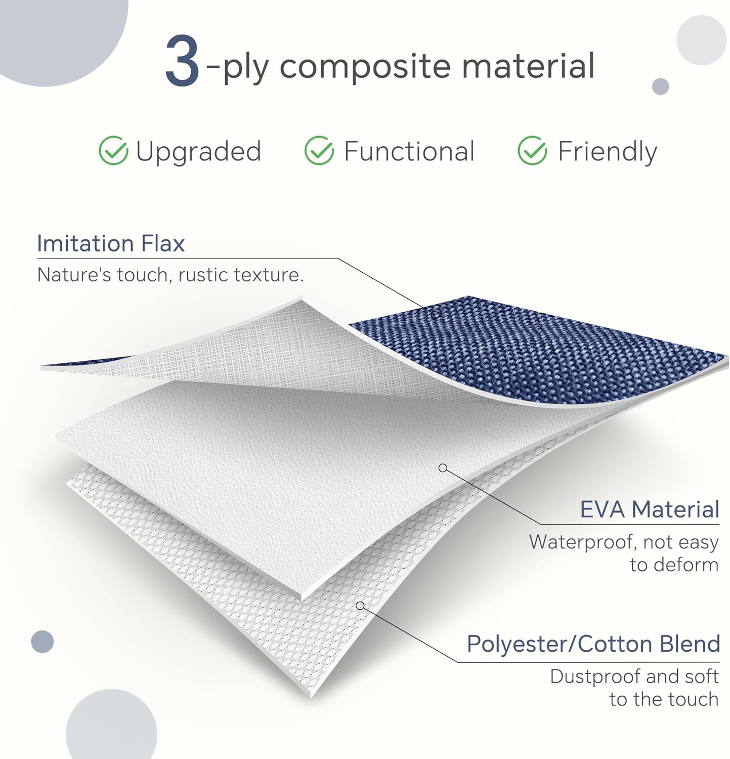 Cube Storage Baskets 6 Pack, 11x11 inch Foldable Cube Storage Bins with Leather Handles for Shelf Closet Nursery Toys (White/ Blue)