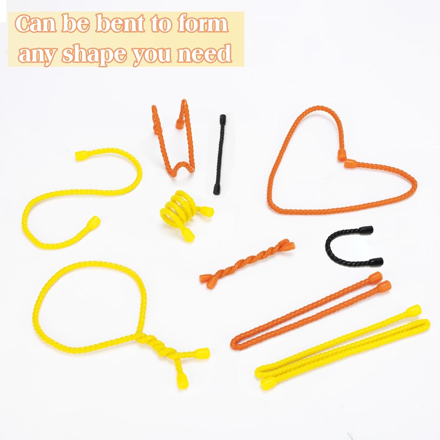 9 Pack 12-Inch Silicone Cable Ties - Reusable, Bendable Rubber Twist Ties to Organize & Bundle Cords, Wires (3 Colors)