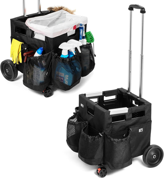 Wheelie Clean - Stair Climbing Cleaning Supplies Organizer & Caddy on Wheels