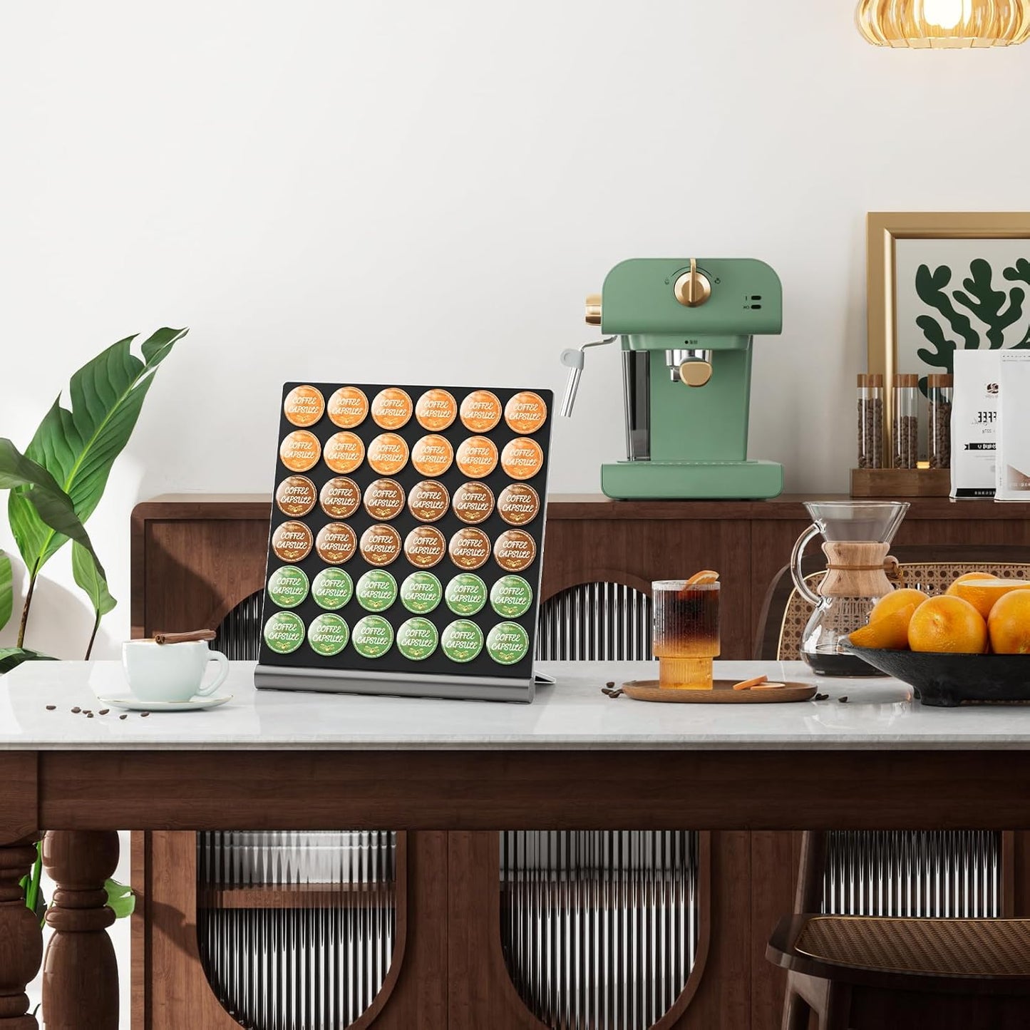 36 Pods K Cup Holder, Large Capacity Organizer Compatible with Keurig Pods, Creative and Space Saving Holder for Coffee Corner Office Kitchen