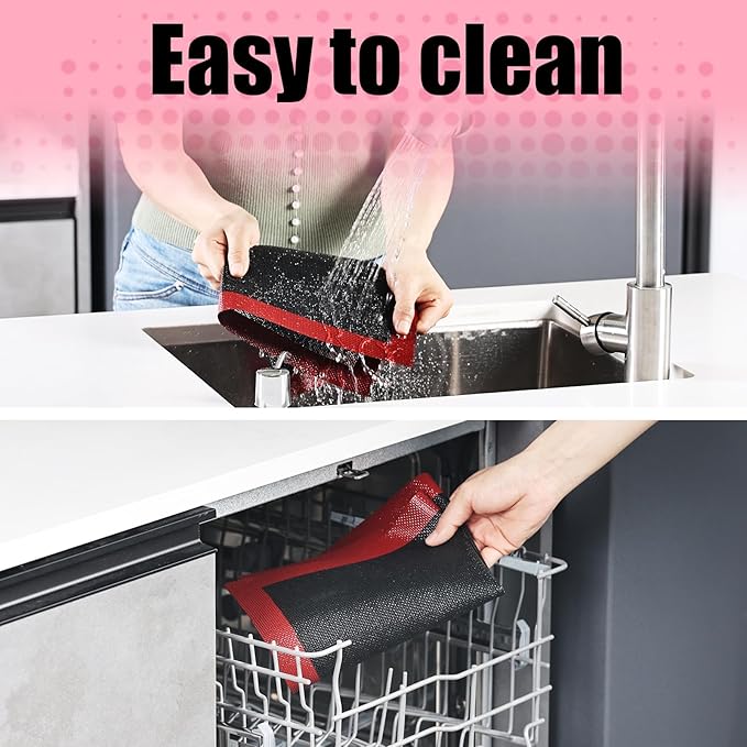 KitchenRaku Perforated Silicone Baking Mat, 15.7"x11.8" Reusable Silicone Baking Sheets for Oven, Nonstick Bread Mat for Cookies, Macarons, Bread and Pastry