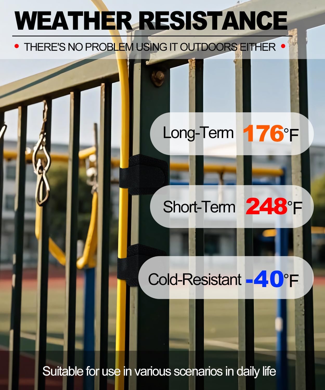 50 Pcs Self Adhesive Cable Tie Reusable Made of 3M, Multi-Purpose Heavy Duty Hook Loop Cable Management Wire Ties for Home,Office,Kitchen,School (5.9" & 3.54", Black & White)