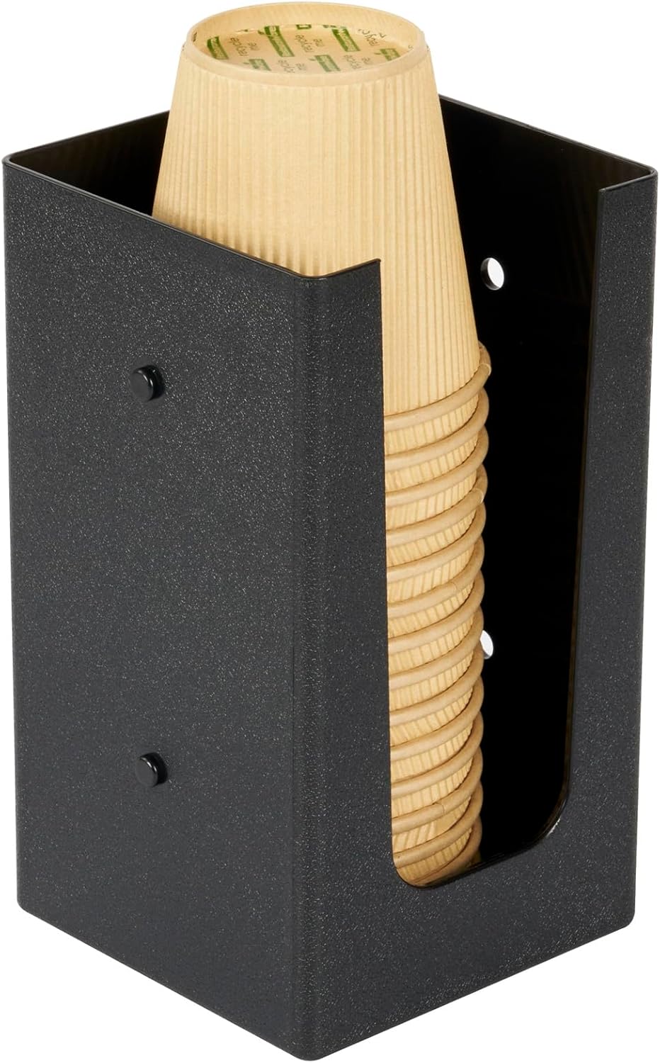 Restaurantware Restpresso Coffee Bar Organizer, 1 Count Durable 1 Compartments, Compact Size, Black Plastic Tabletop Coffee Supplies Organizer For Homes, Office Spaces, Breakrooms, and Lounges