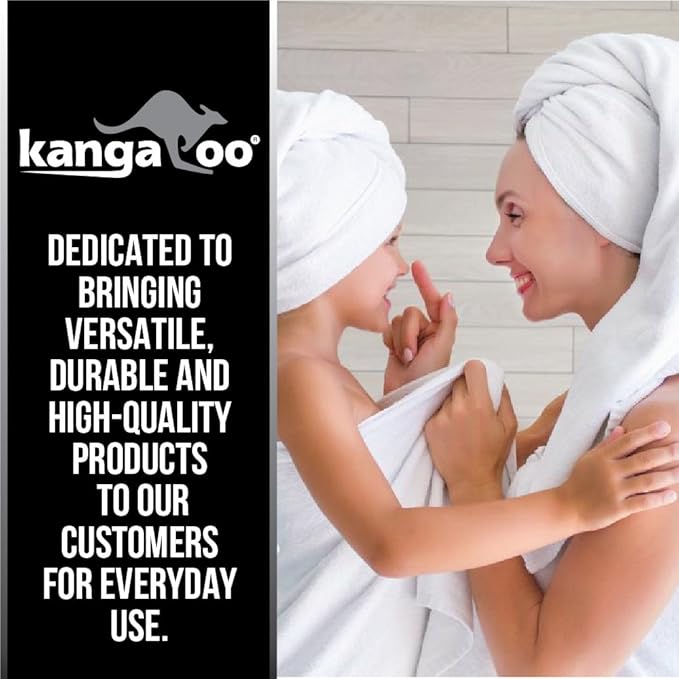 KANGAROO Bathroom Rugs, Chenille Soft Absorbent Bath Rug, Shaggy Shower Mat, Quick Dry Machine Wash Bathmat, Plush Carpet Mats for Tub, Bathtub and Room Home Decor Accessories, 30x20, Cream