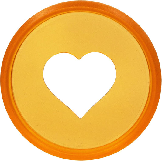 100pcs Planner Expander Discs 0.94Inch Book Binding Disc For Discbound Notebook Accessories Heart Binder Rings(Transparent Orange,0.94inch/24 mm)