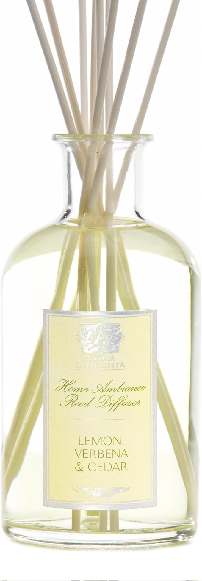 Antica Farmacista Home Ambiance Diffuser - Long-Lasting Reed Scent Diffuser - Luxury Room Freshener Gift - Lemon, Verbena & Cedar, 16.9 fl oz
