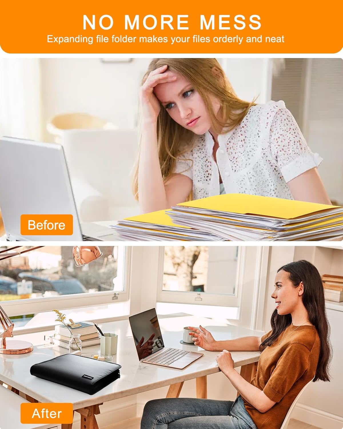 Hontom Accordion File Organizer,13 Pockets Fireproof Document Organizer with Multicolored Pockets, Business Safe Storage Folder Zipper for Documents and ‎F61NCYXEFF02V