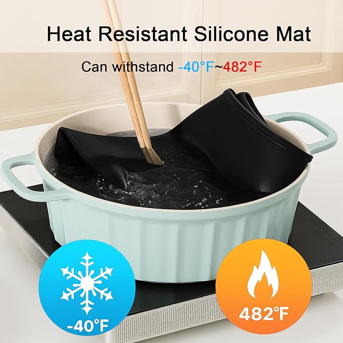 Silicone Mat 35.4"x23.6" Silicone Mats for Kitchen Counter Heat Resistant Mats for Countertop, Countertop Protector Mat, Edge Heightening Nonstick Waterproof Multipurpose Table Mat (Black)