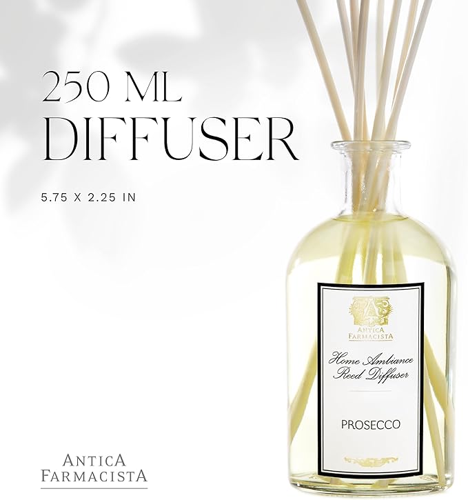 Antica Farmacista Home Ambiance Diffuser - Long-Lasting Reed Scent Diffuser - Luxury Room Freshener Gift - Prosecco, 8.45 fl oz