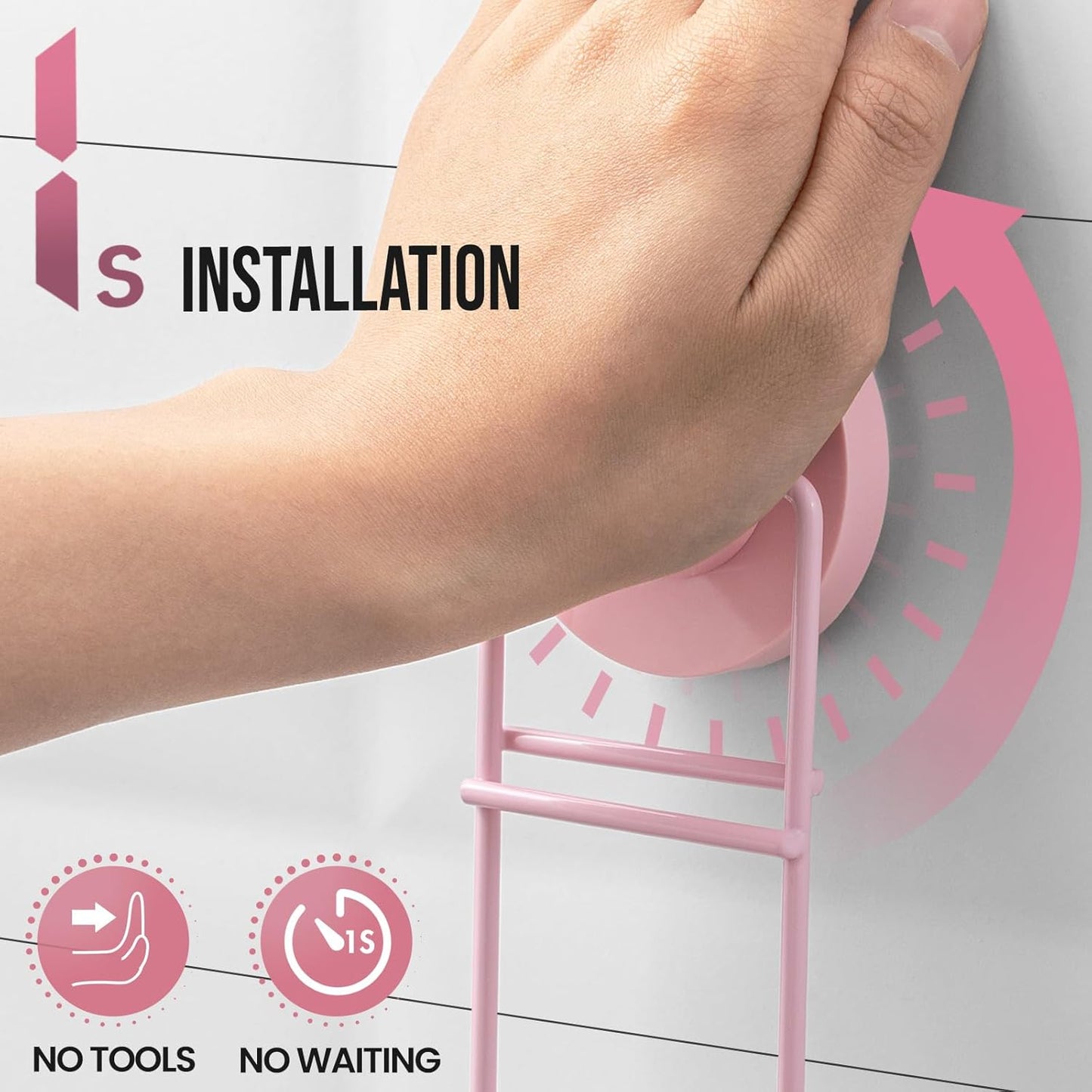 TAILI Double Layer Soap Holder, Bar Soap Dish Suction Cup for Shower Wall, Draining Saver Tray for Bathroom, Rustproof Stainless Steel Sponge Holder for Tub, Kitchen, Drill-Free, Pink